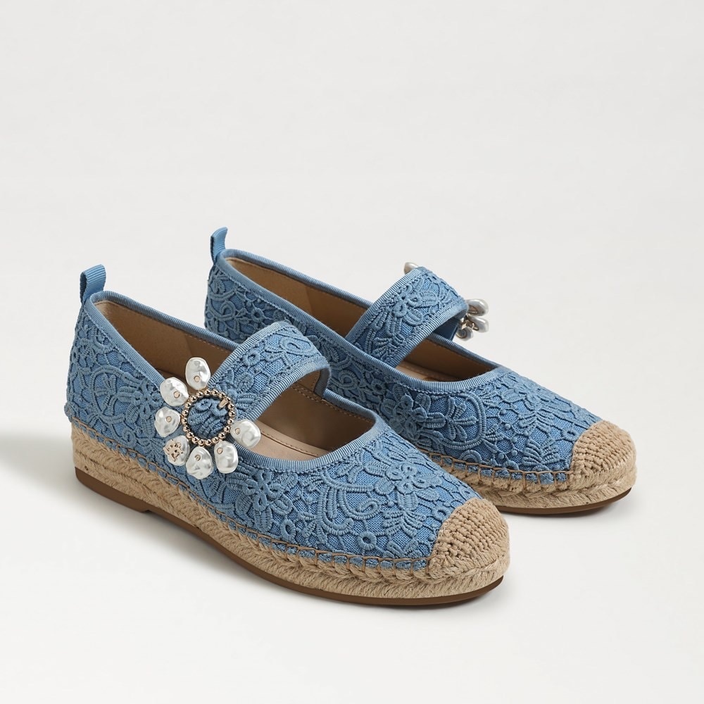 Sam Edelman Maddy Orchid Mary Jane Espadrille Flats